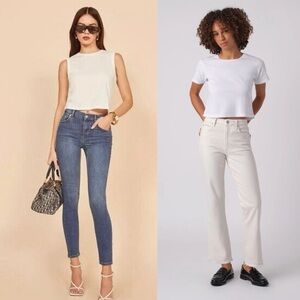 Reformation Jeans and AMO Bundle of two Jeans.